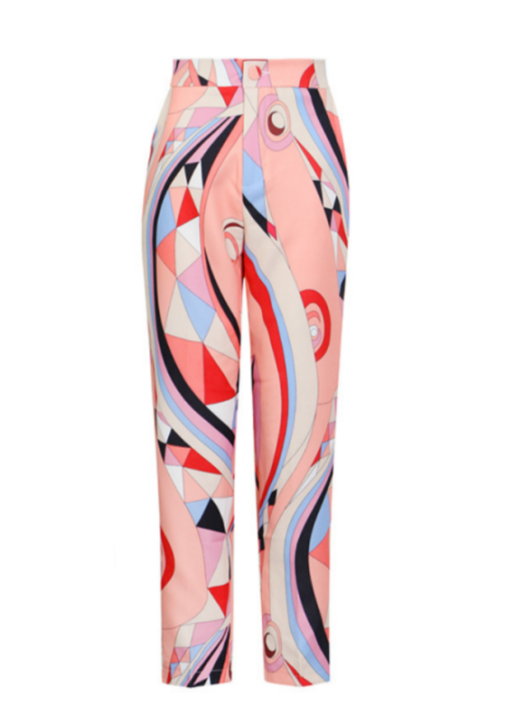 One-Button Blazer + High-Waisted Straight-Leg Pants