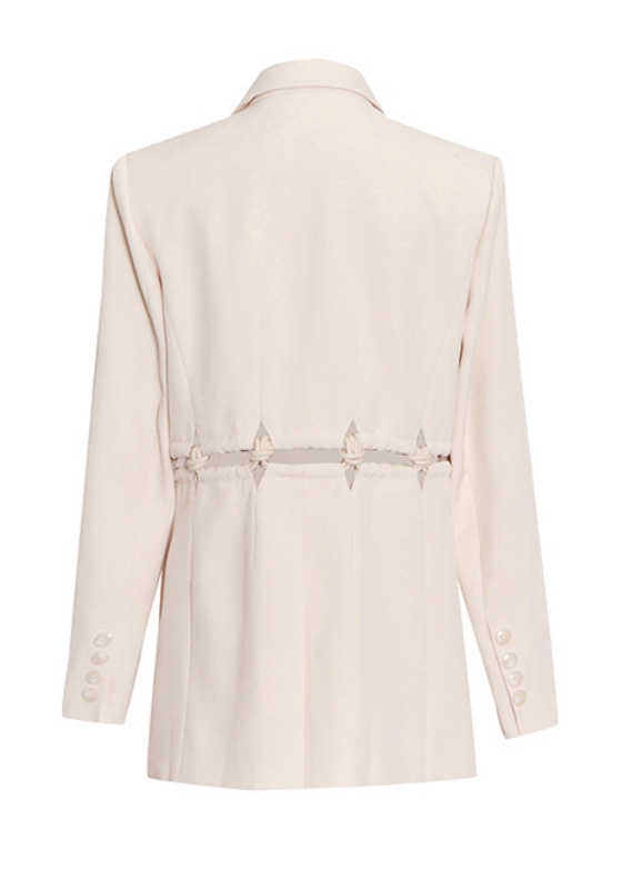 Knitted Openwork Suit + High-Waisted Straight-Leg Pants