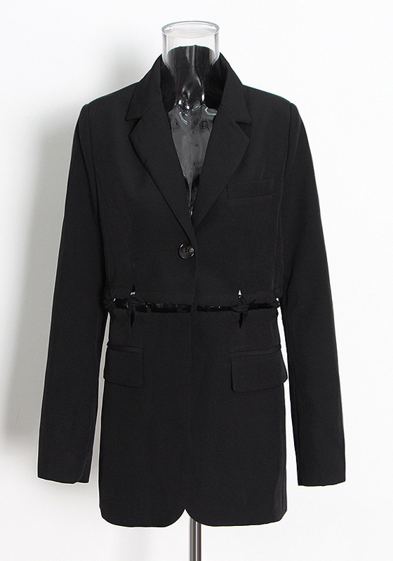 Knitted Openwork Suit + High-Waisted Straight-Leg Pants