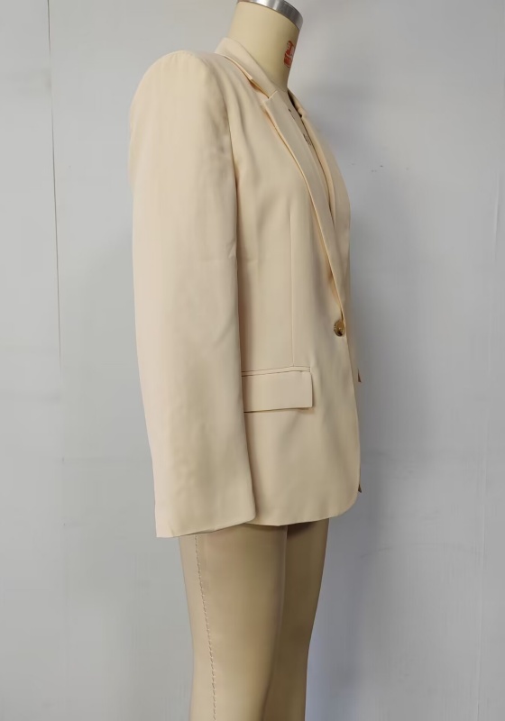 Beige Single Button Blazer​
