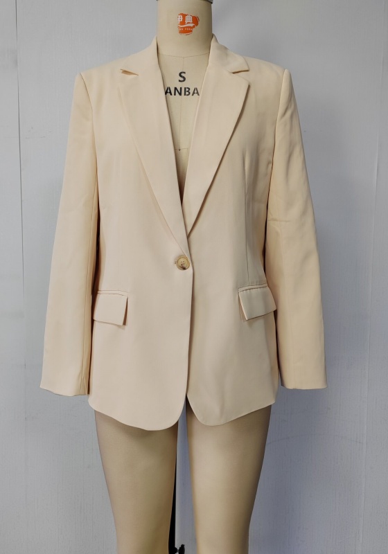 Beige Single Button Blazer​