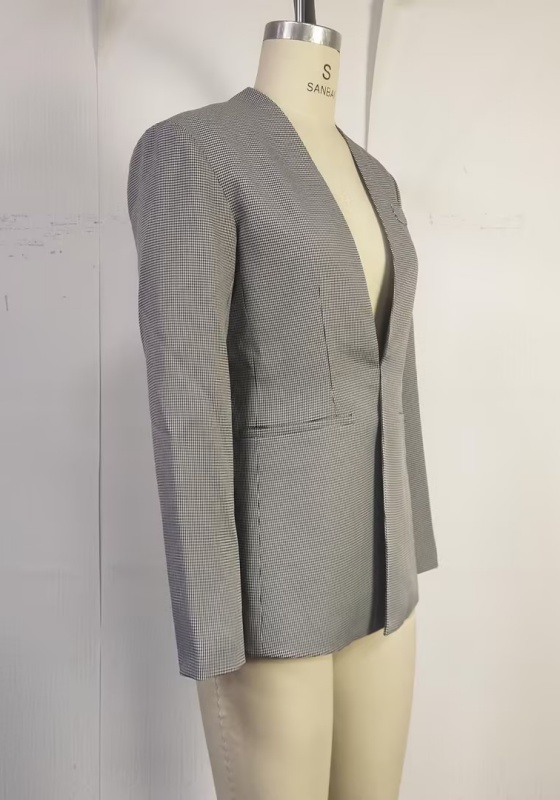 Houndstooth Loose Blazer
