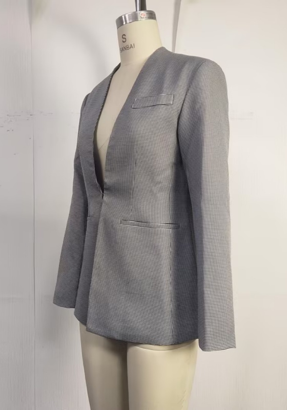 Houndstooth Loose Blazer