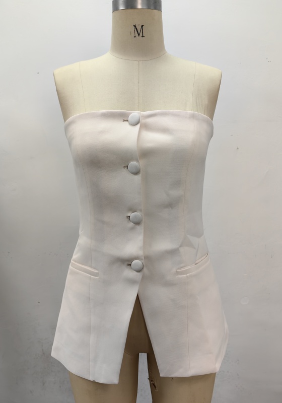 Strapless Button Front Vest​