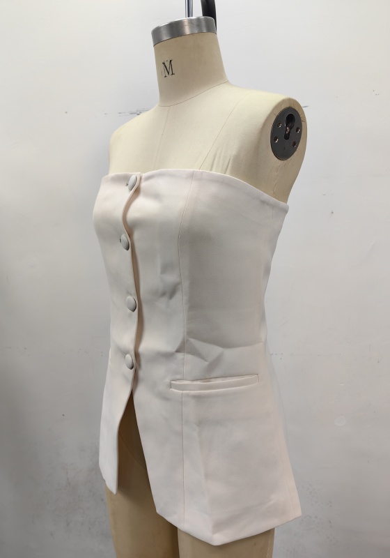 Strapless Button Front Vest​