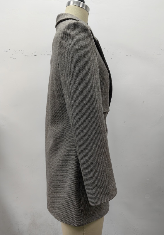 Grey Loose Women's Blazer