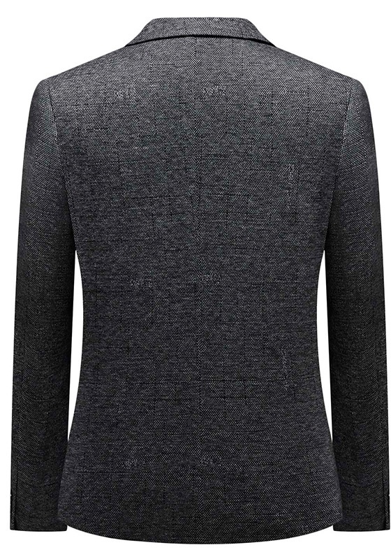 Casual Charcoal Micro Check Blazer​