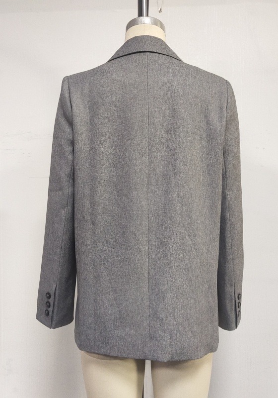 Grey Single Button Blazer