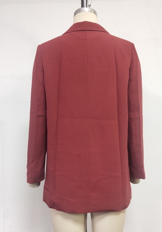 Wine Single Button Blazer