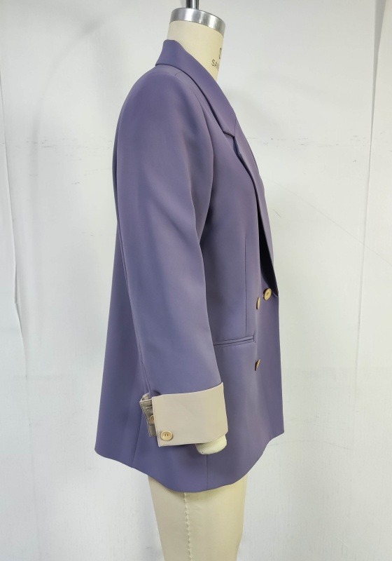 Lavender Double Breasted Blazers