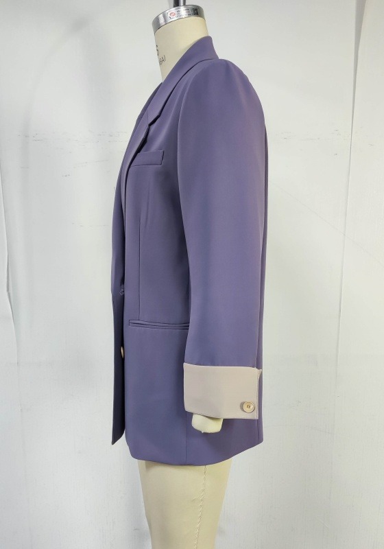 Lavender Double Breasted Blazers
