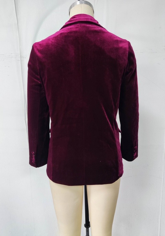 Velvet Double Breasted Blazer