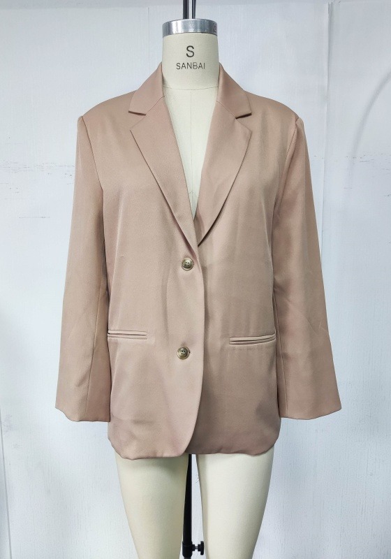 Dusty Pink Notch Lapel Blazer