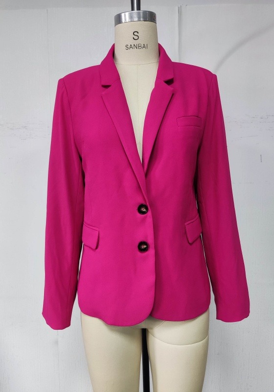 Fuchsia Single Breasted Blazer