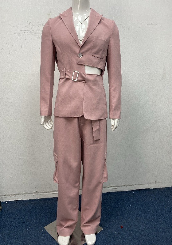 Belt Lace Up Pocket Suit