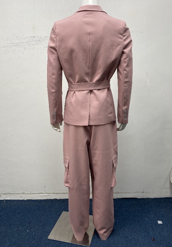 Belt Lace Up Pocket Suit