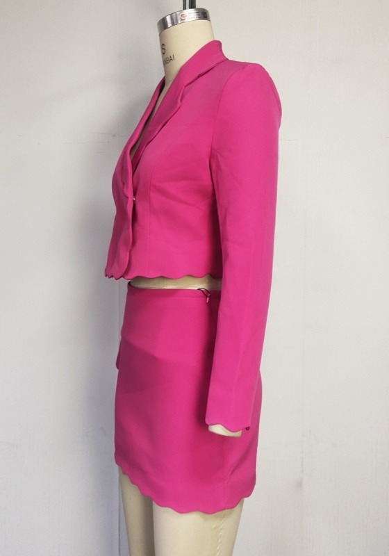 Scallop Trimmed Blazer Set