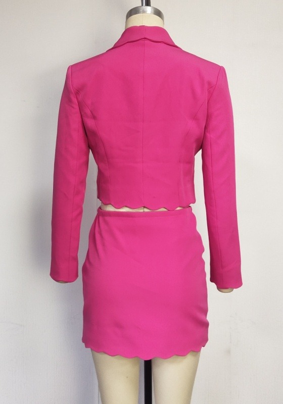 Scallop Trimmed Blazer Set