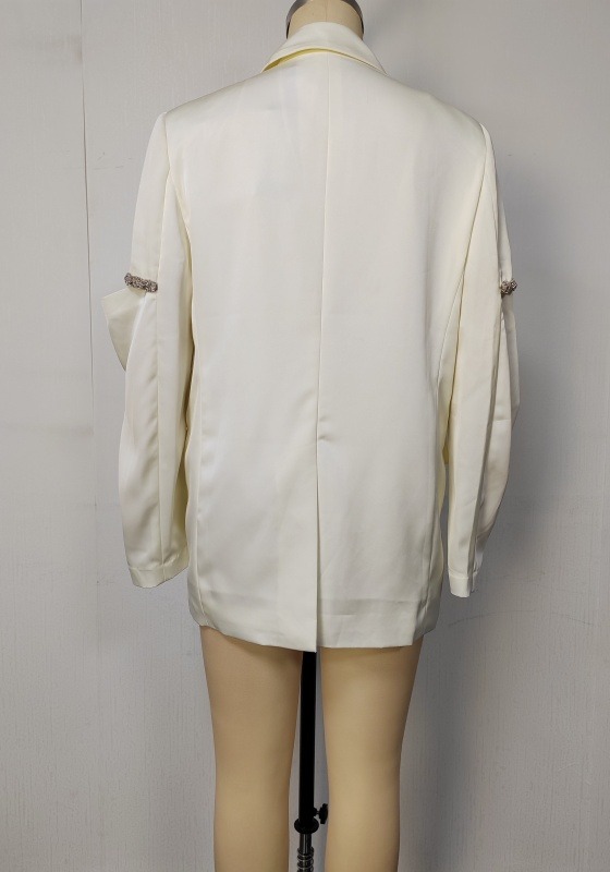 Chain Embellished Cutout Blazer