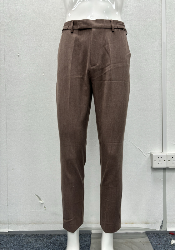 Brown Pleated Dress Pants