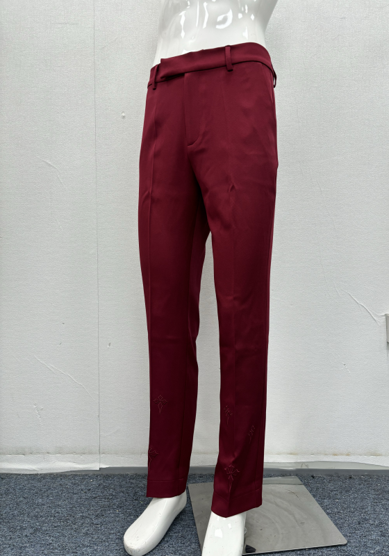 Wine Straight Leg Pants