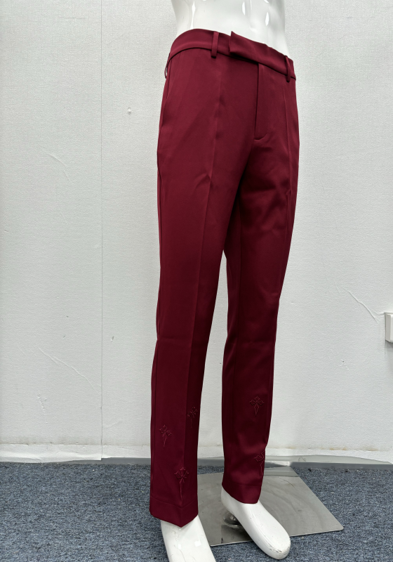 Wine Straight Leg Pants
