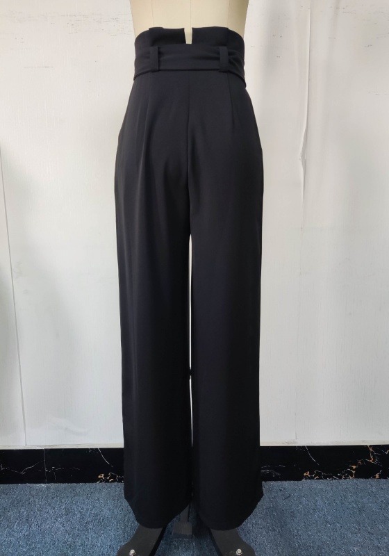 High Waisted Bow Wide Leg Pants