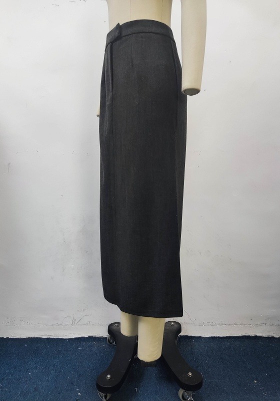 High Waist Pleated Midi Skirt