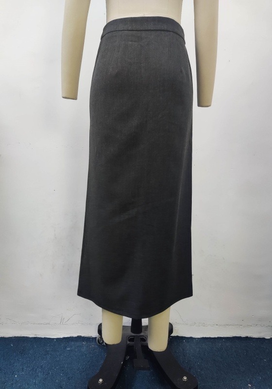 High Waist Pleated Midi Skirt