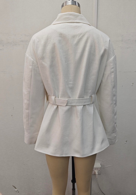 White Short Trench Coat
