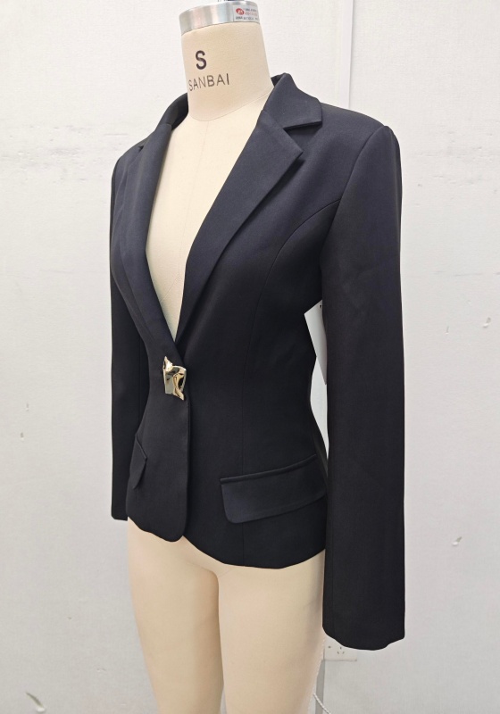 Single Breasted Black Blazer