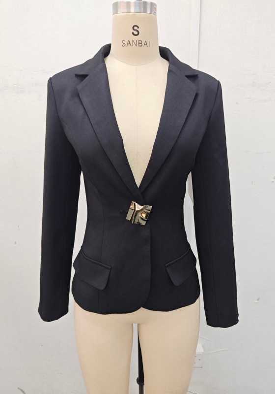 Single Breasted Black Blazer